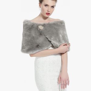 Women’s Faux Fur Shawl Wrap